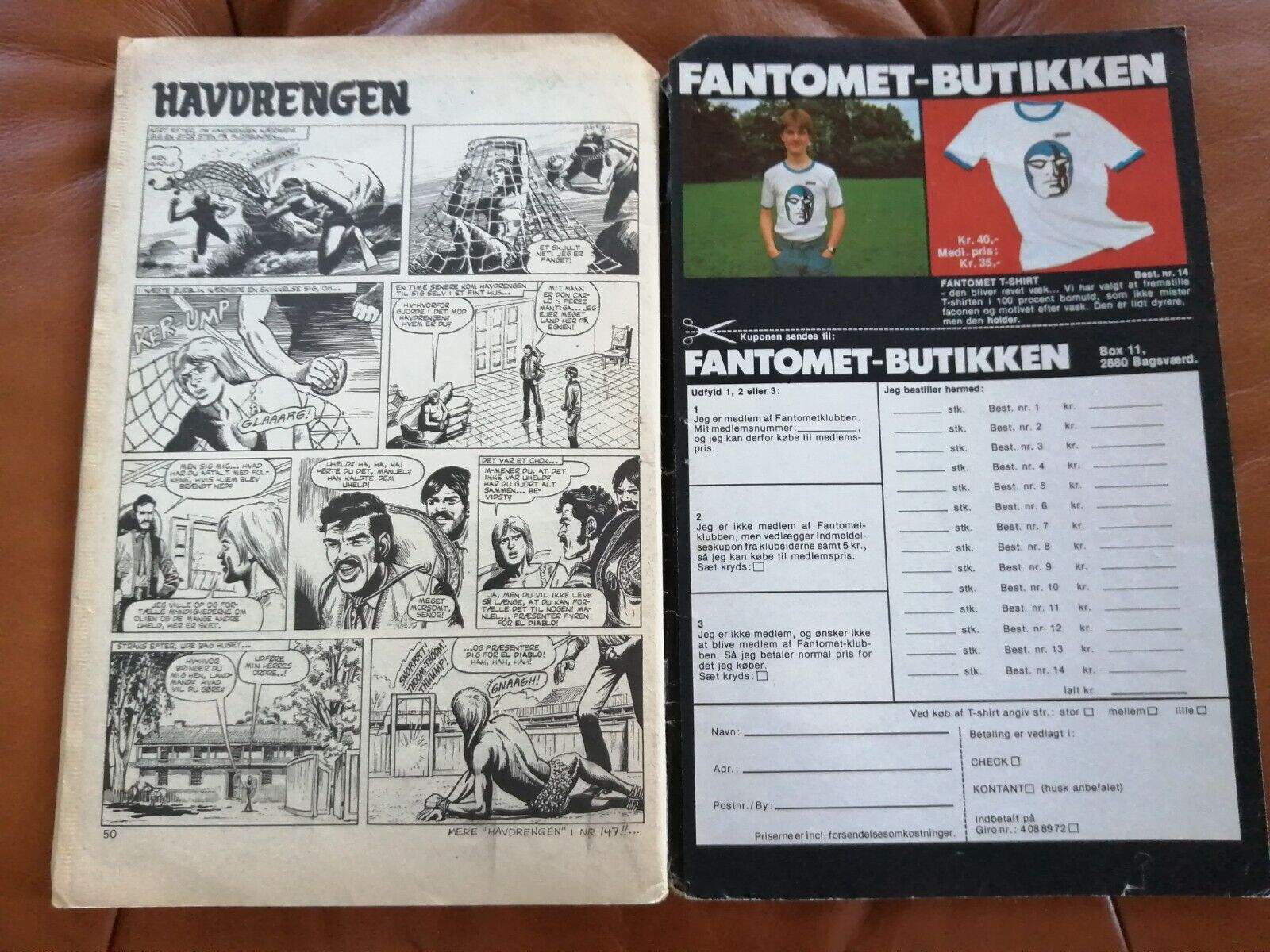 DenmarkComic magazine "FANTOMET" No 145 Interpresse 1980