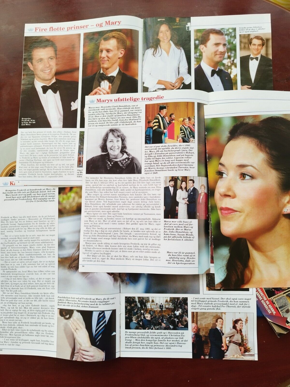 Mary and Frederik  and other Danish  RoyalsFolder with 5 magazine additions