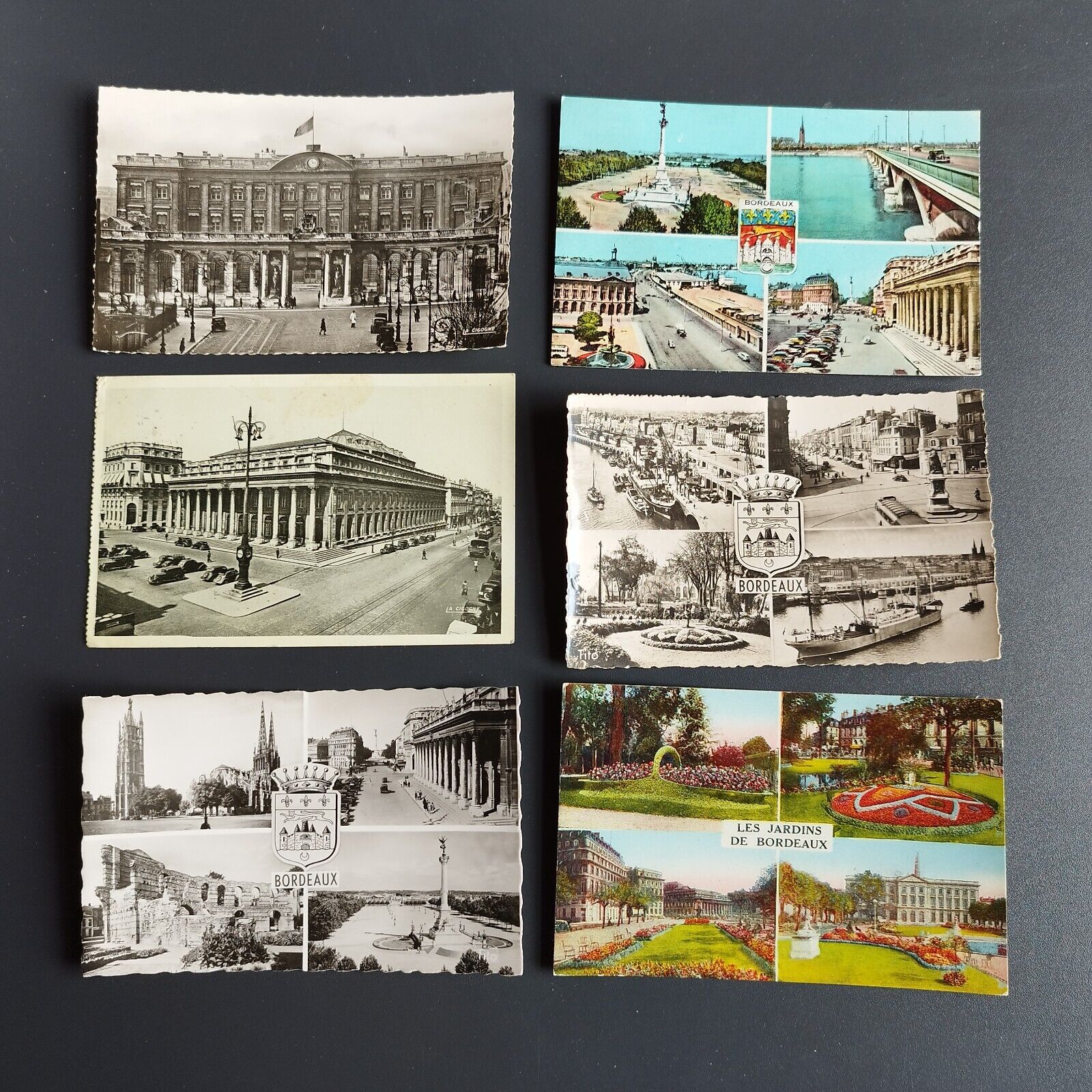 France 20 vintage postcards Bordeaux