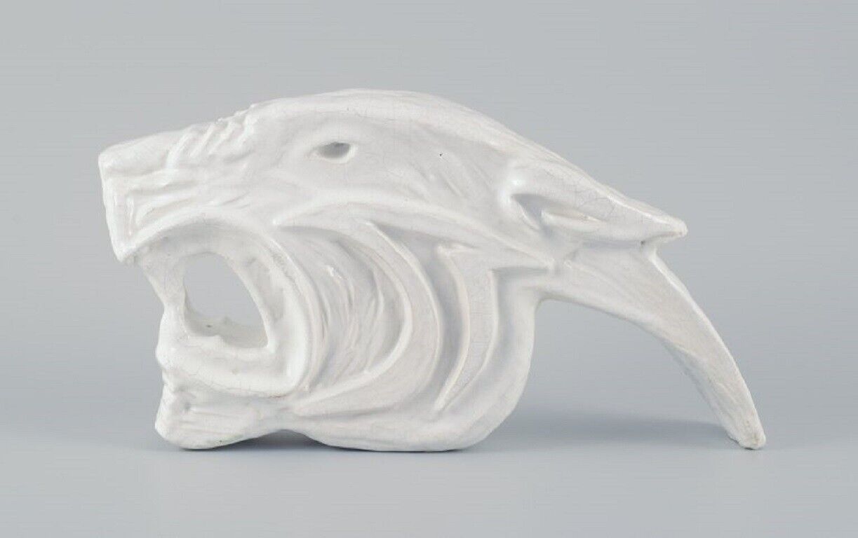 Roger Guerin (1896-1954) unique sculpture in ceramic Head of a tiger