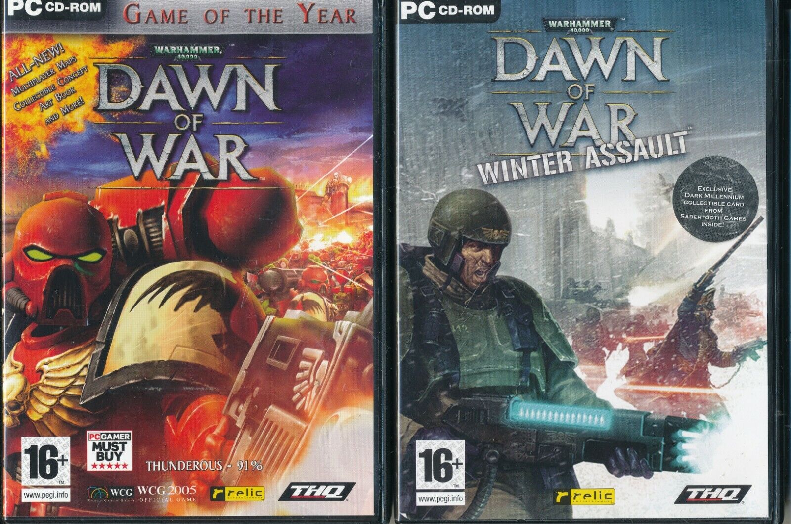 PC -  DAWN OF WAR + DAWN OF WAR WINTER ASSAULT FOR WINDOWS - WARHAMMER 40000