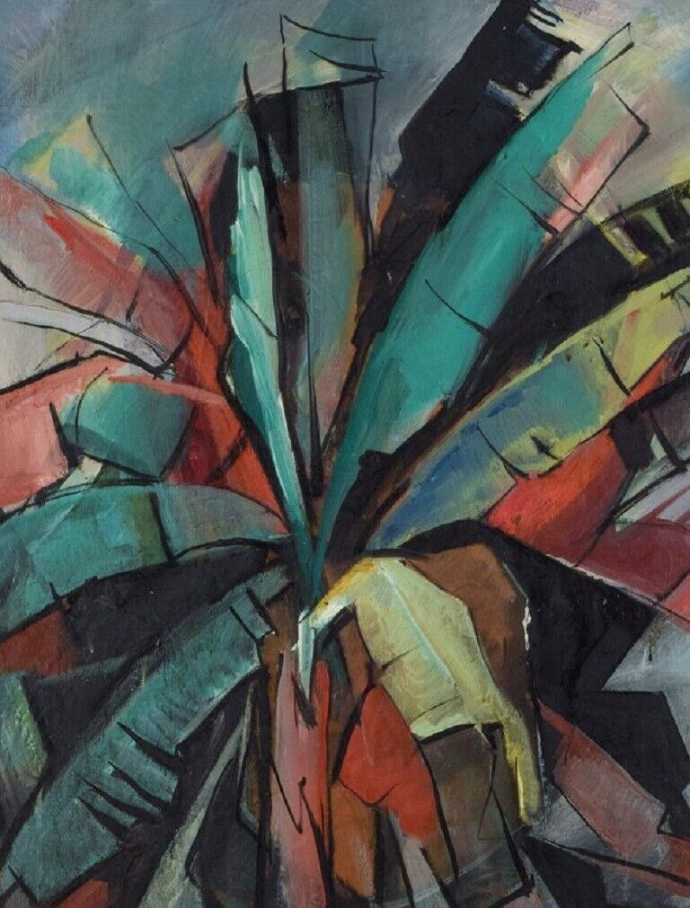 Swedish artist Abstract composition Oil on canvas