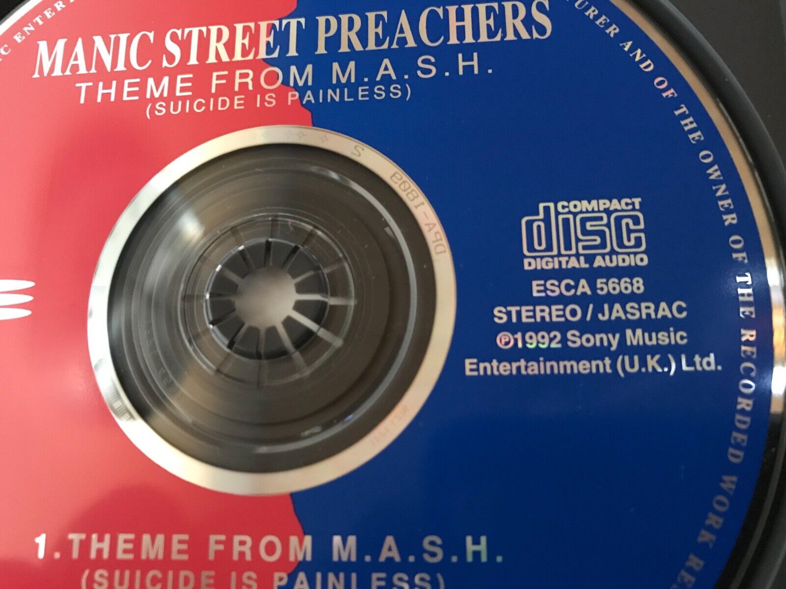 MANIC STREET PREACHERS "THEME FROM MASH (SUICIDE IS PAINLESS)" 1992 4 TRACKS