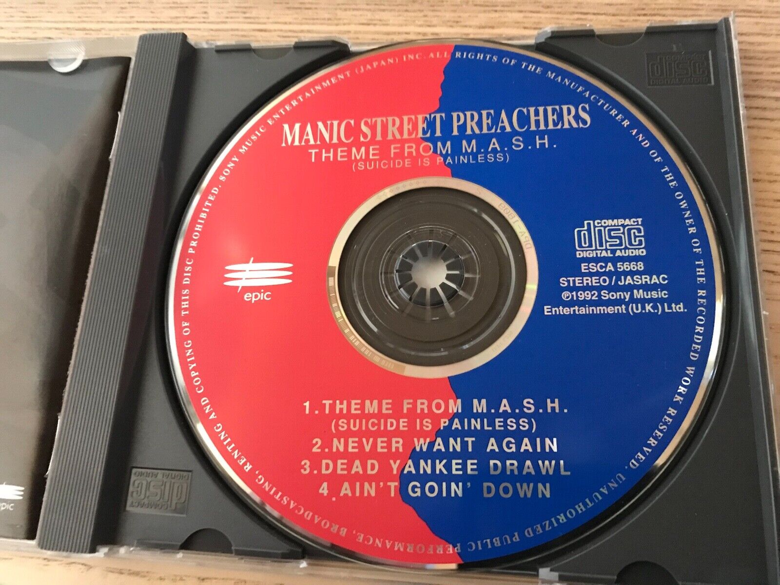 MANIC STREET PREACHERS "THEME FROM MASH (SUICIDE IS PAINLESS)" 1992 4 TRACKS