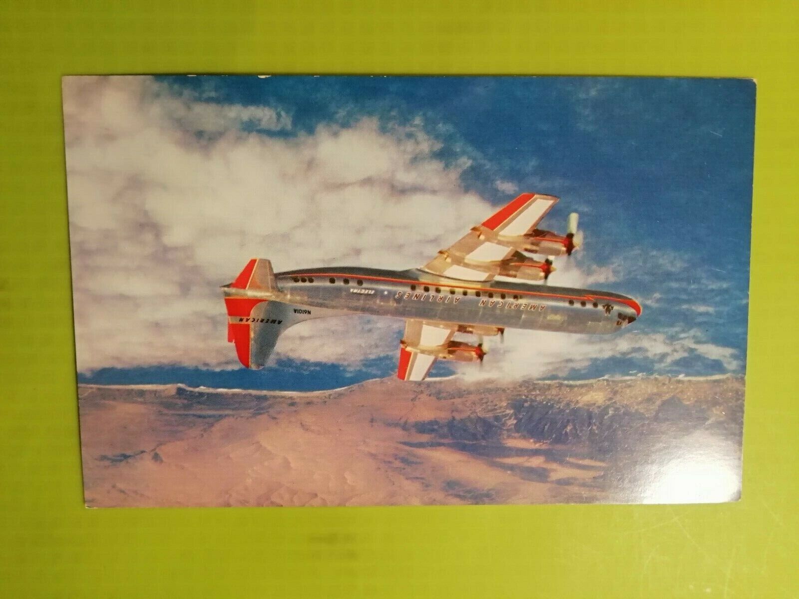 Aviation PostcardAmerican Airlies Jet-powered ElectraUnused postcard