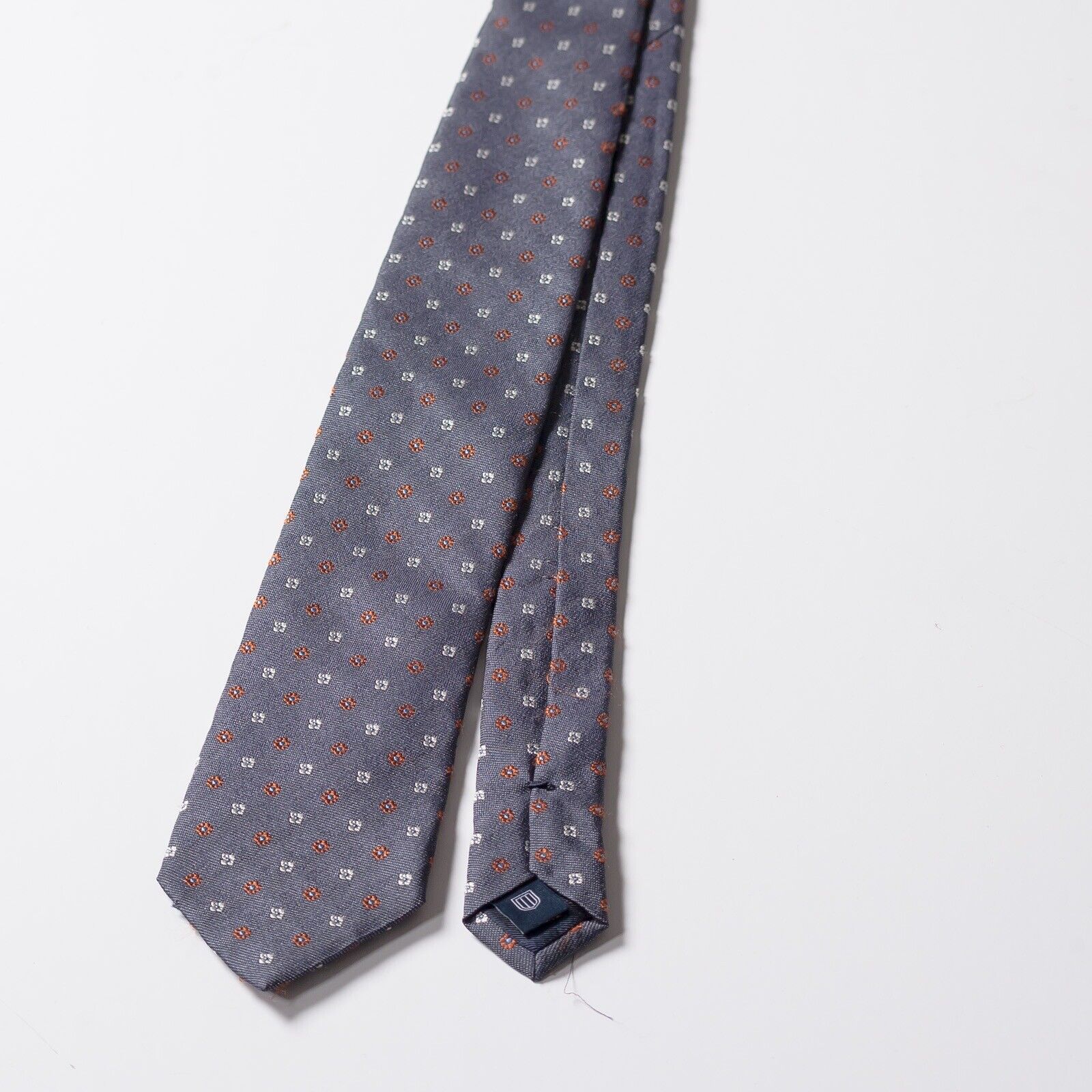 PROFUOMO Dusty Blue Jacquard Silk Tie Italy Made