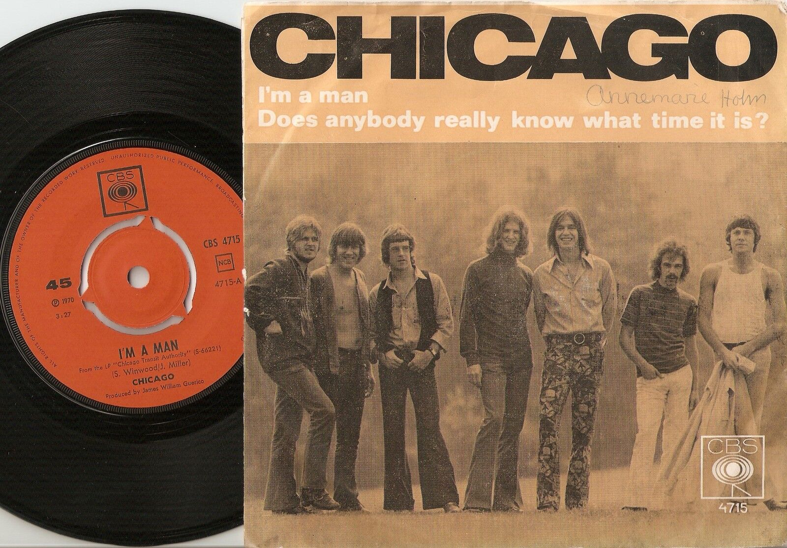 CHICAGO I`M A MAN  DOES ANYBODY REALLY KNOW NORWAY DANISH 45+PS 1970 PROG PSYCH