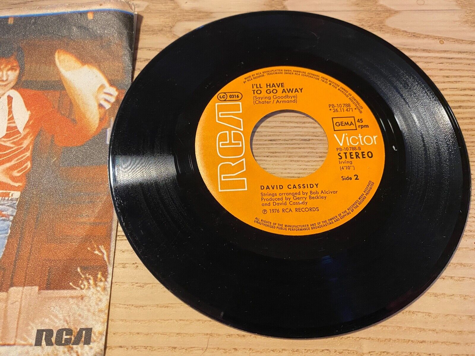 DAVID CASSIDY "GETTIN´ IT IN THE STREET" 1976 GERMAN PRESS SINGLE RCA VICTOR 7"*