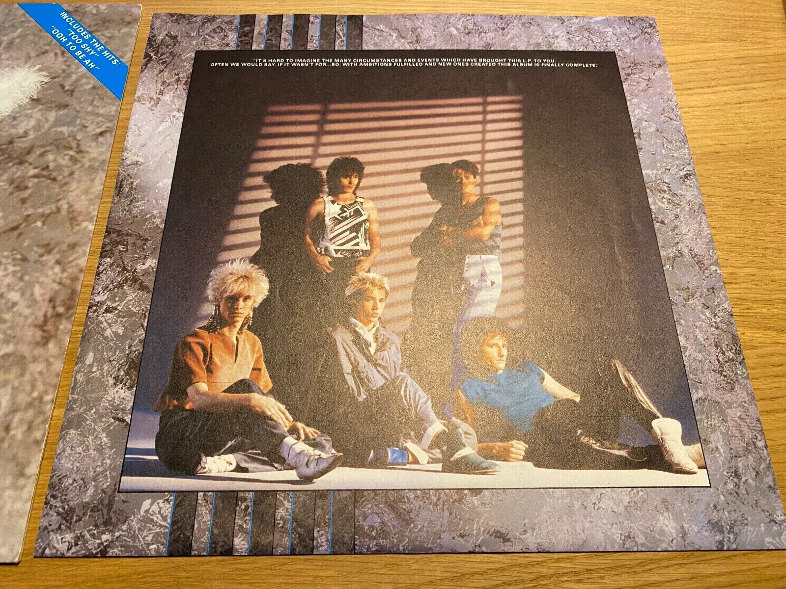 KAJAGOOGOO "WHITE FEATHERS" EMI RECORDS 1983 10 TRACK LP DUTCH PRESS INNERSLEEVE