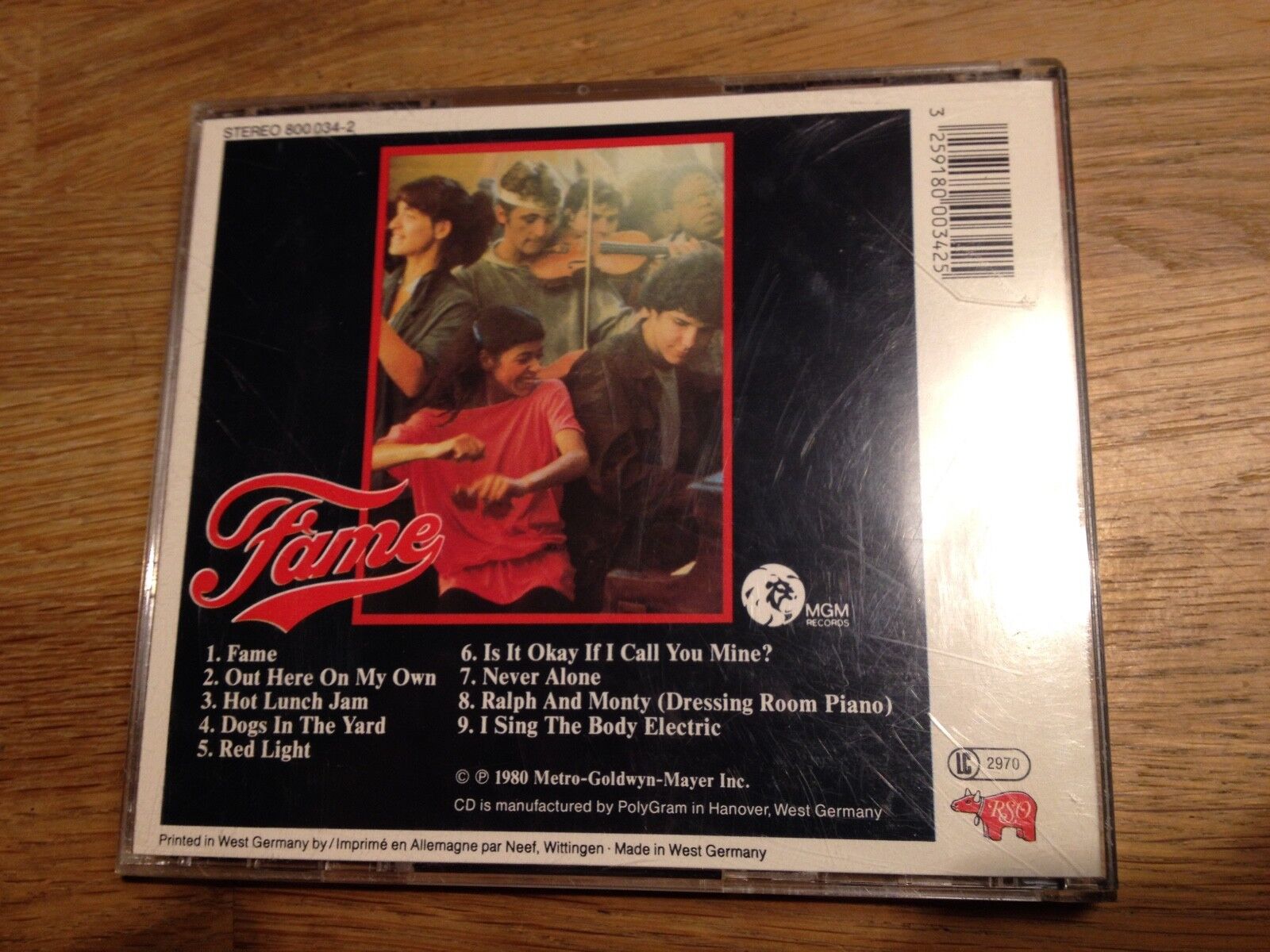 FAME 1980 RSO ORIGINAL MOTION SOUNDTRACK CD ALBUM 9 SONGS FROM FAME NEW RARE ´80