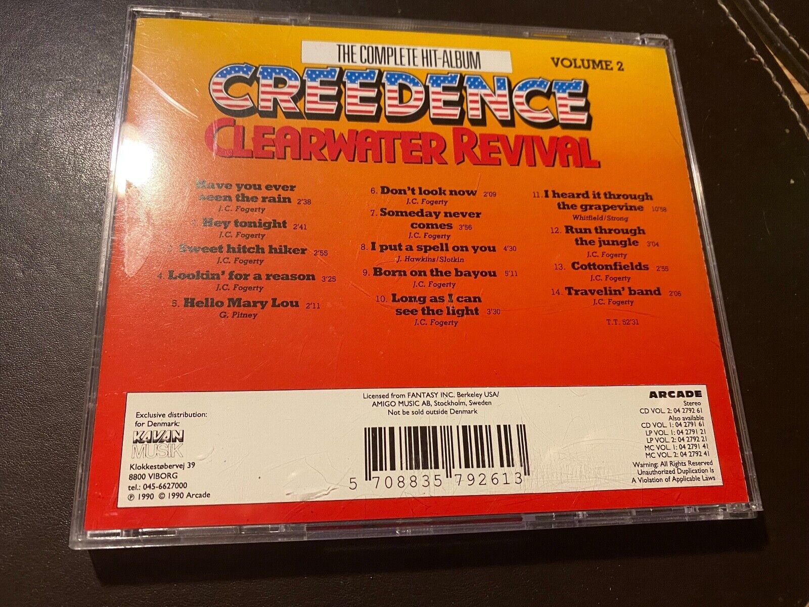 CREEDENCE CLEARWATER REVIVAL "THE COMPLETE HIT-ALBUM" CD ALBUM 14 TRACKS DANISH*