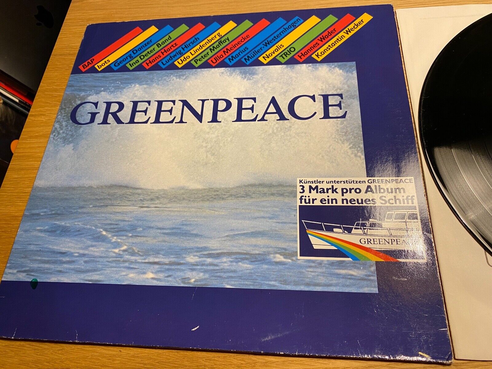 GREENPEACE MERCURY RECORDS 15 TRACK VINYL LP GERMAN PRESS TRIO WITH BOOKLET NEW*