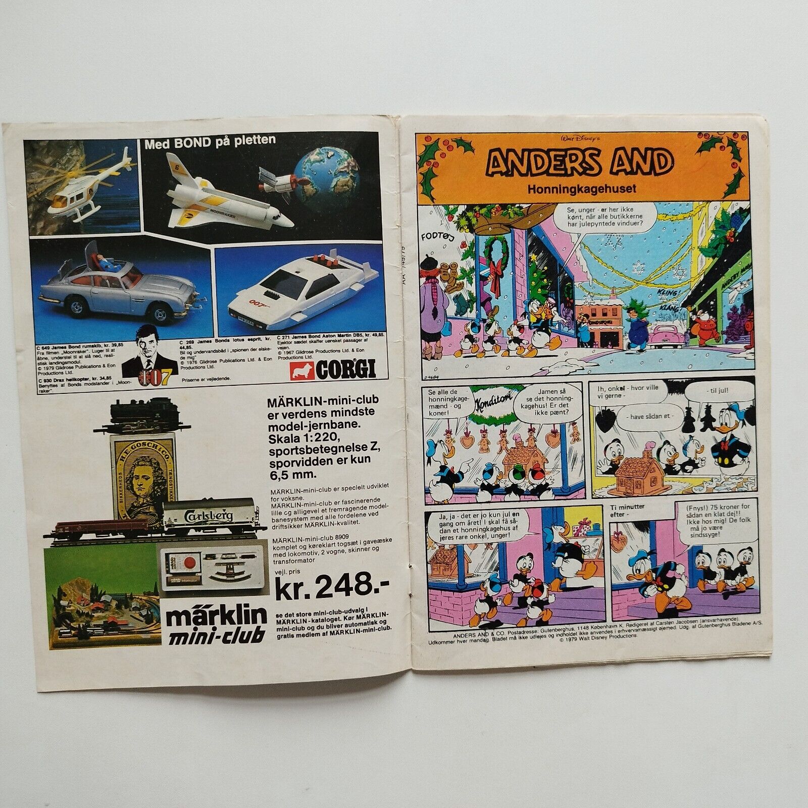 Danish comic  "Anders And  Co " no 49 1979 With Lego and Corgi ads