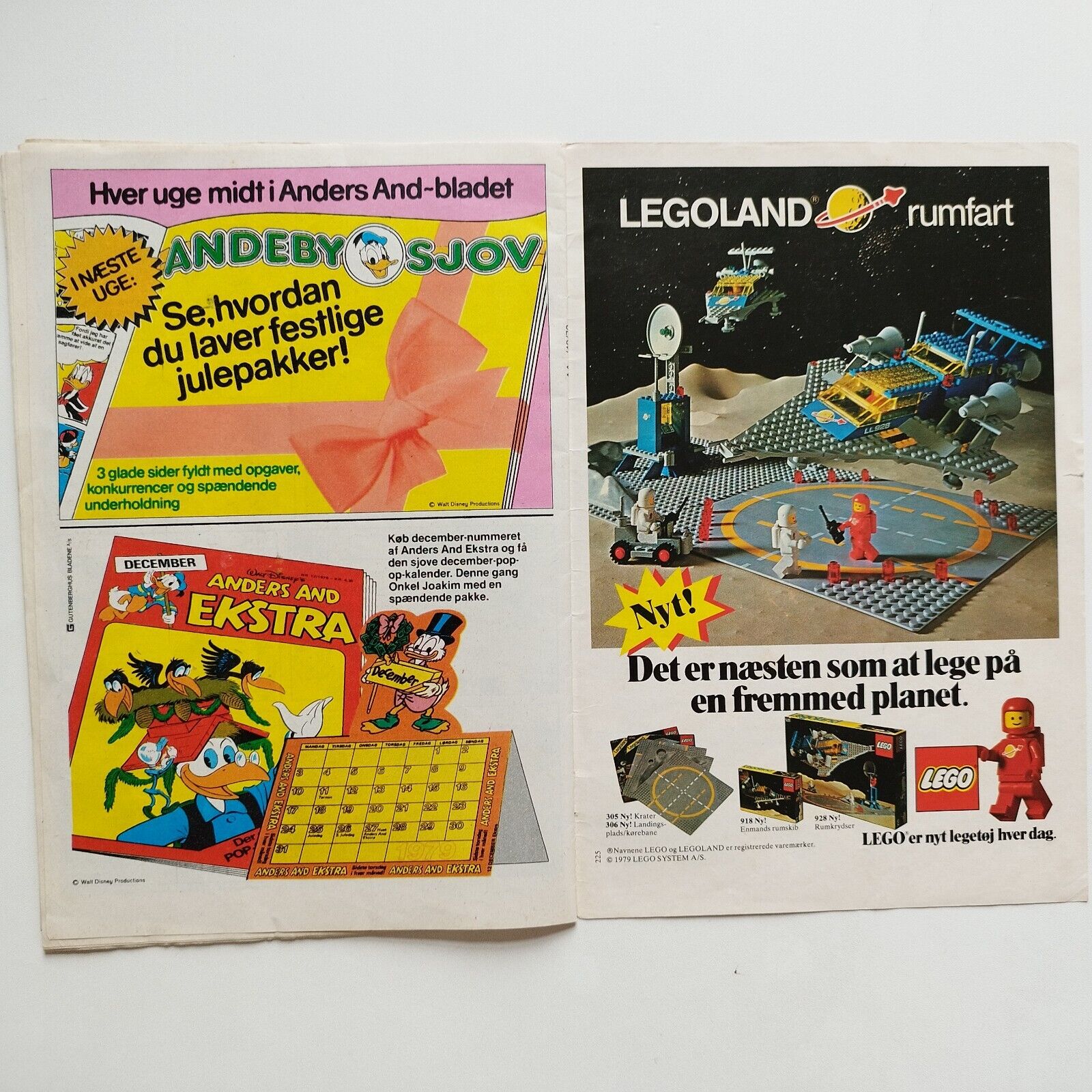 Danish comic  "Anders And  Co " no 49 1979 With Lego and Corgi ads