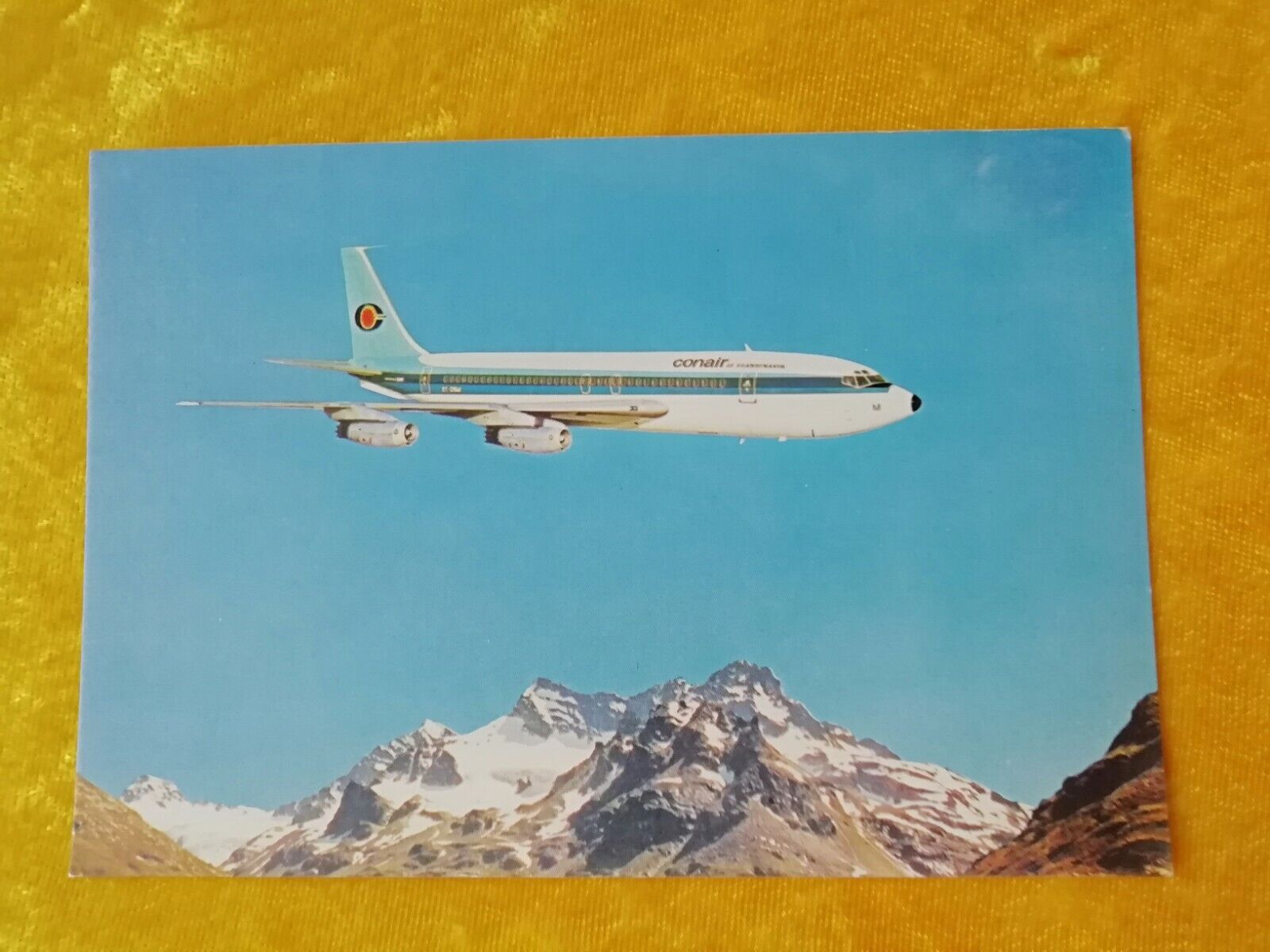 Aviation postcardConair of Scandinavia Boeing 720Unused Danish postcard