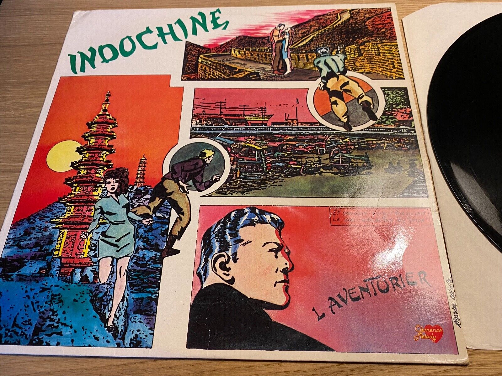 INDOCHINE "L´AVENTURIER" 1983 VINYL LP STRANDED RECORDS 6 TRACK MADE IN SWEDEN**