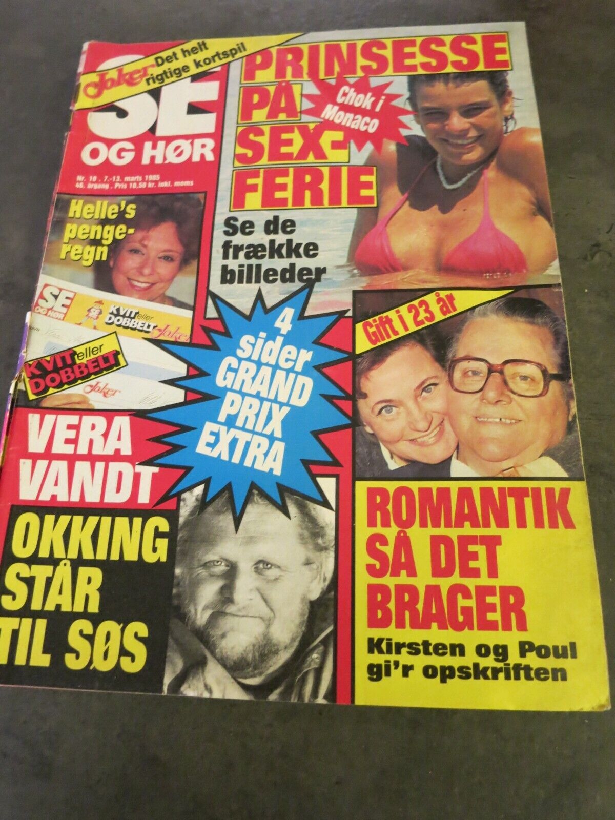 Danish Magazine 1985 STEPHANIE Roger Moore GRACE JONES Julio Iglesias Q43