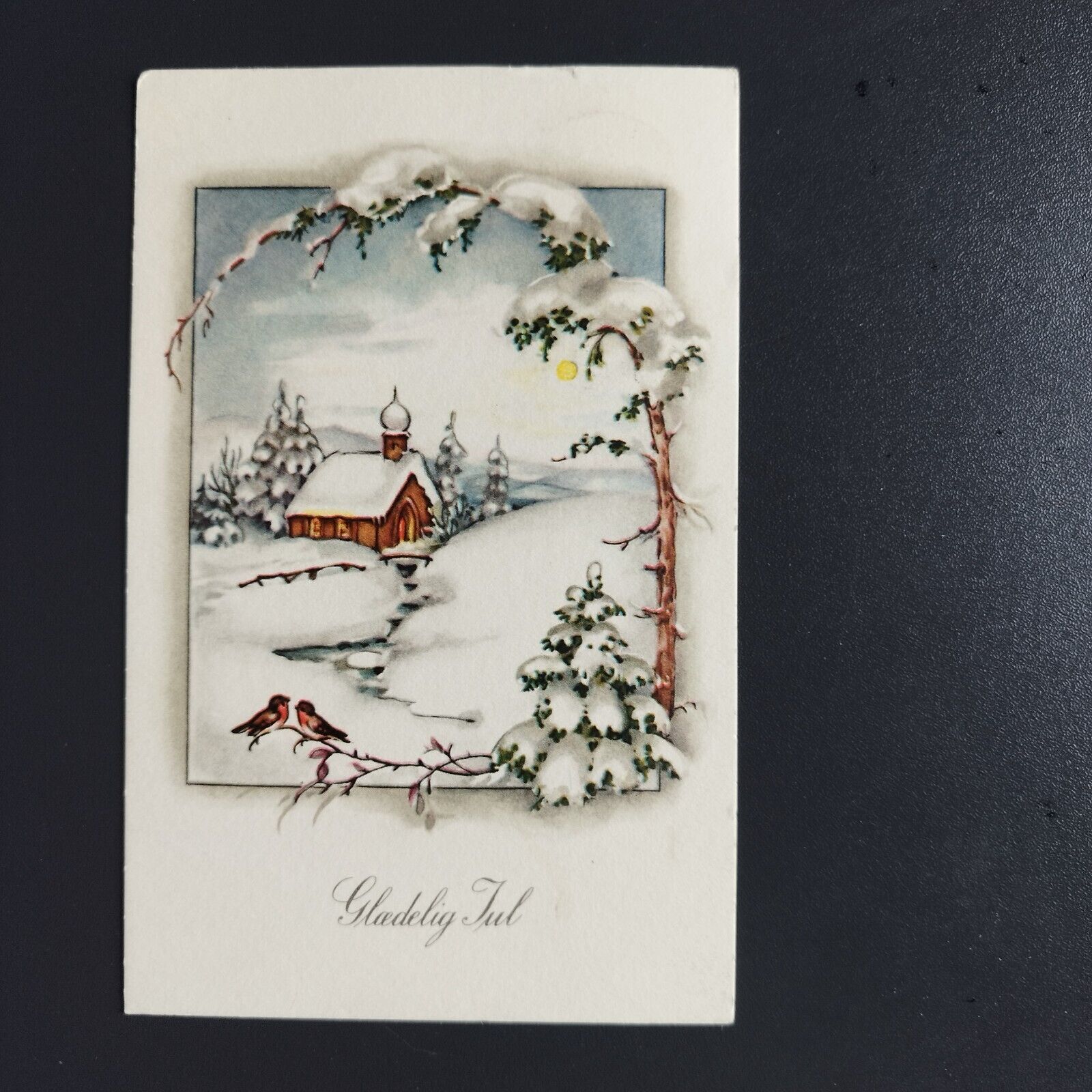 Denmark Vintage Christmas card - Posted 1959 - No X4