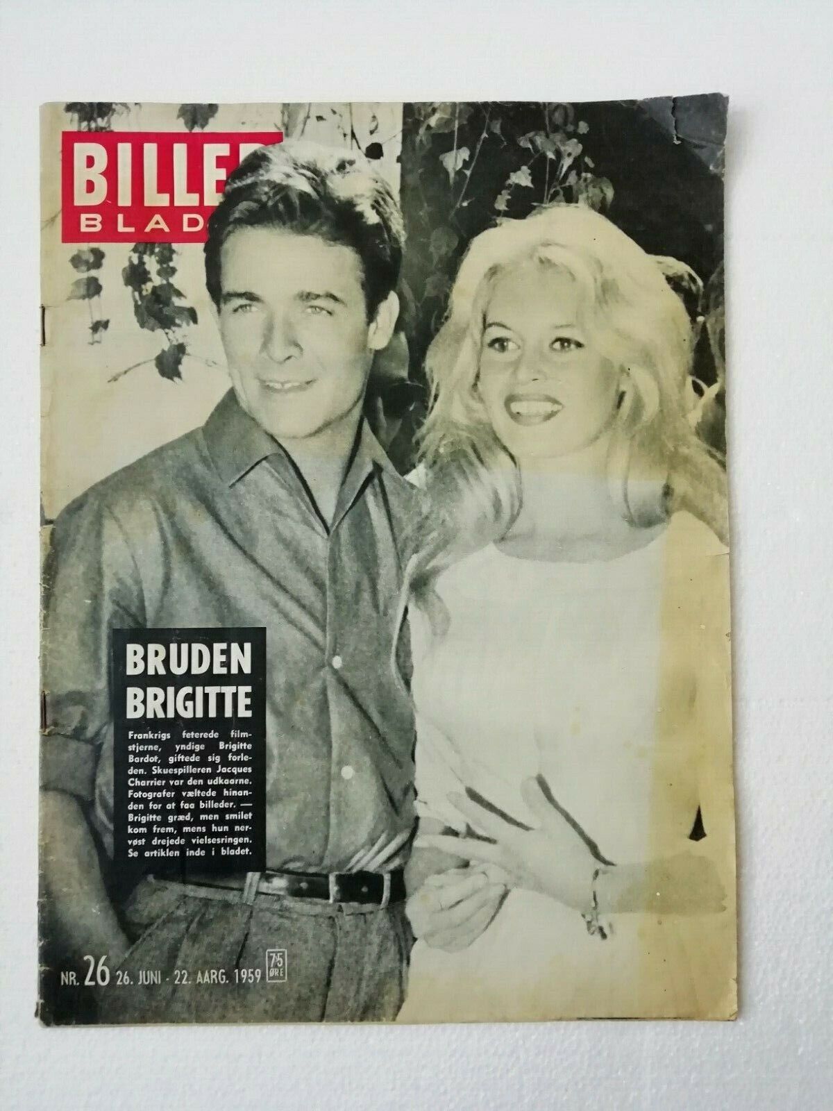 Danish magazine"Billed Bladet" no 261959Brigitte Bardot and Jacques Charrier