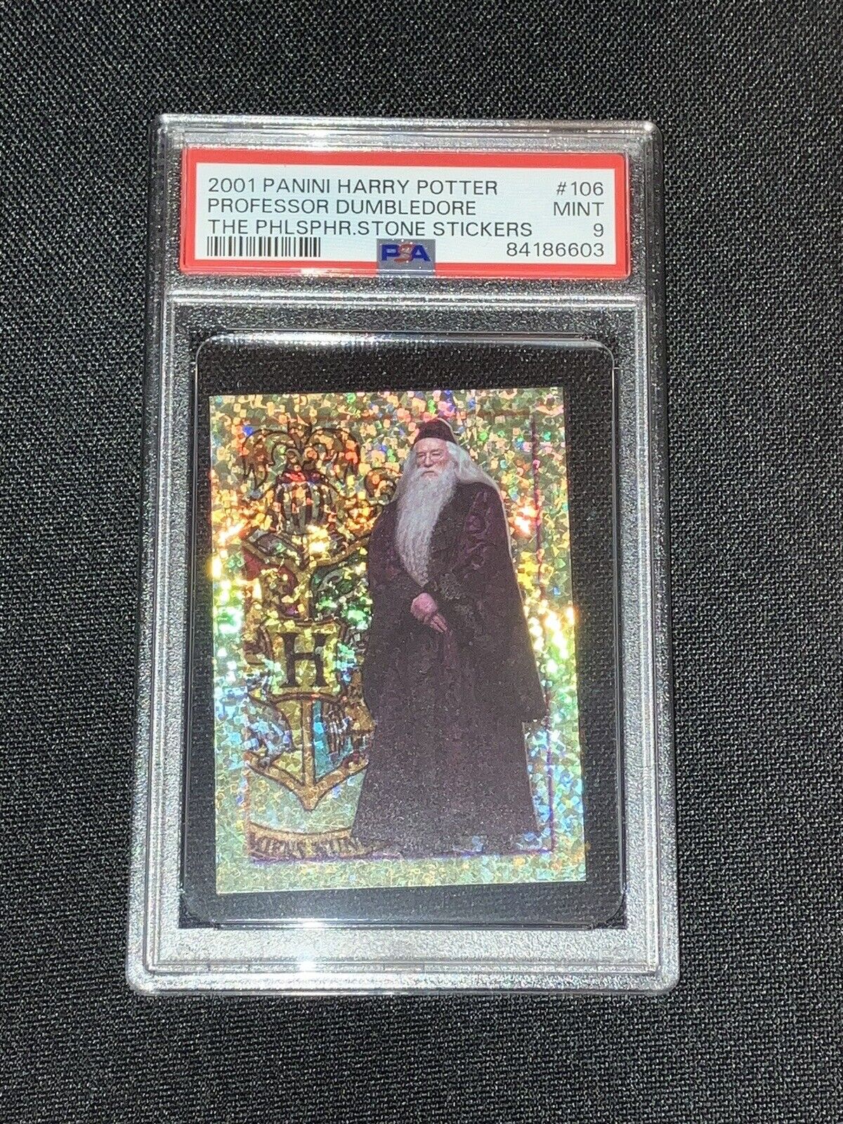 2001 PANINI HARRY POTTER THE PHILOSOPHERS'S STONE STICKER DUMBLEDORE PSA 9 MINT