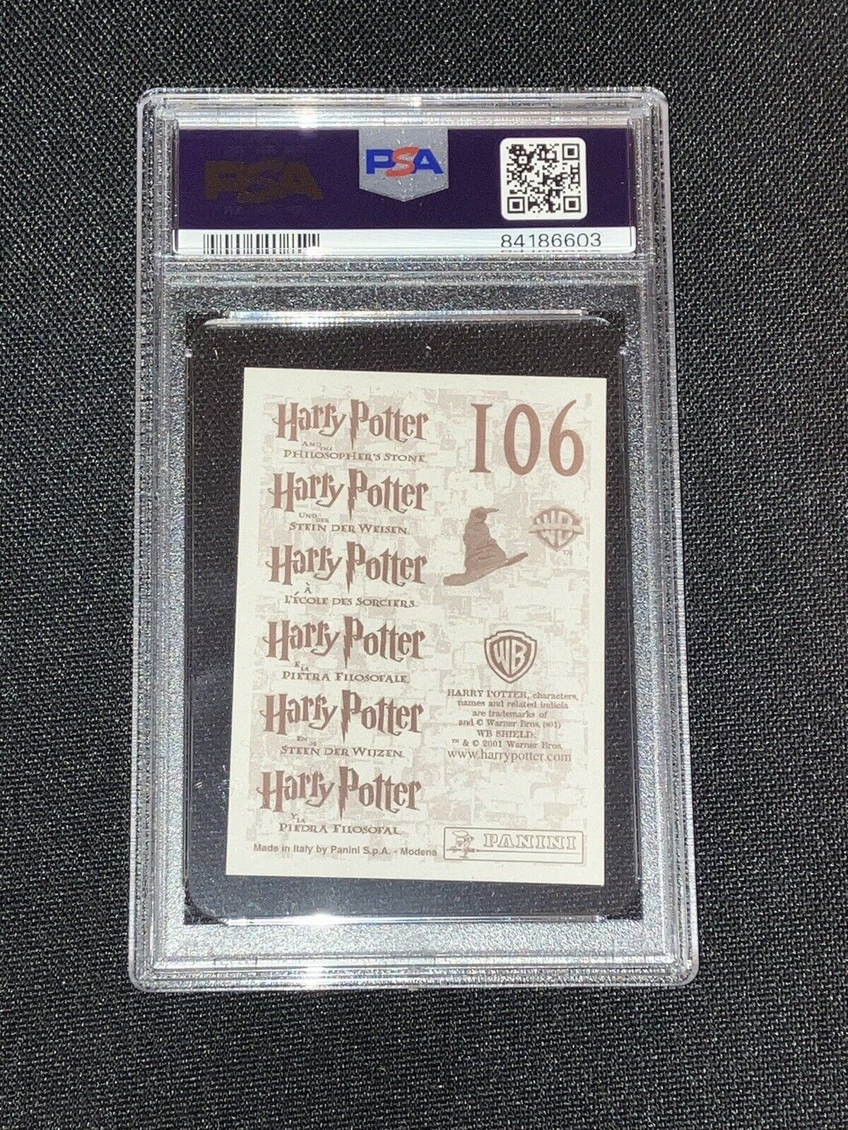 2001 PANINI HARRY POTTER THE PHILOSOPHERS'S STONE STICKER DUMBLEDORE PSA 9 MINT