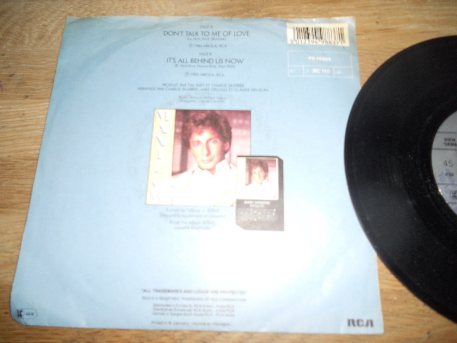 MIREILLE MATHIEU  BARRY MANILOW "DON´T TALK TO ME OF LOVE" 1988 RCA RECORDS EU