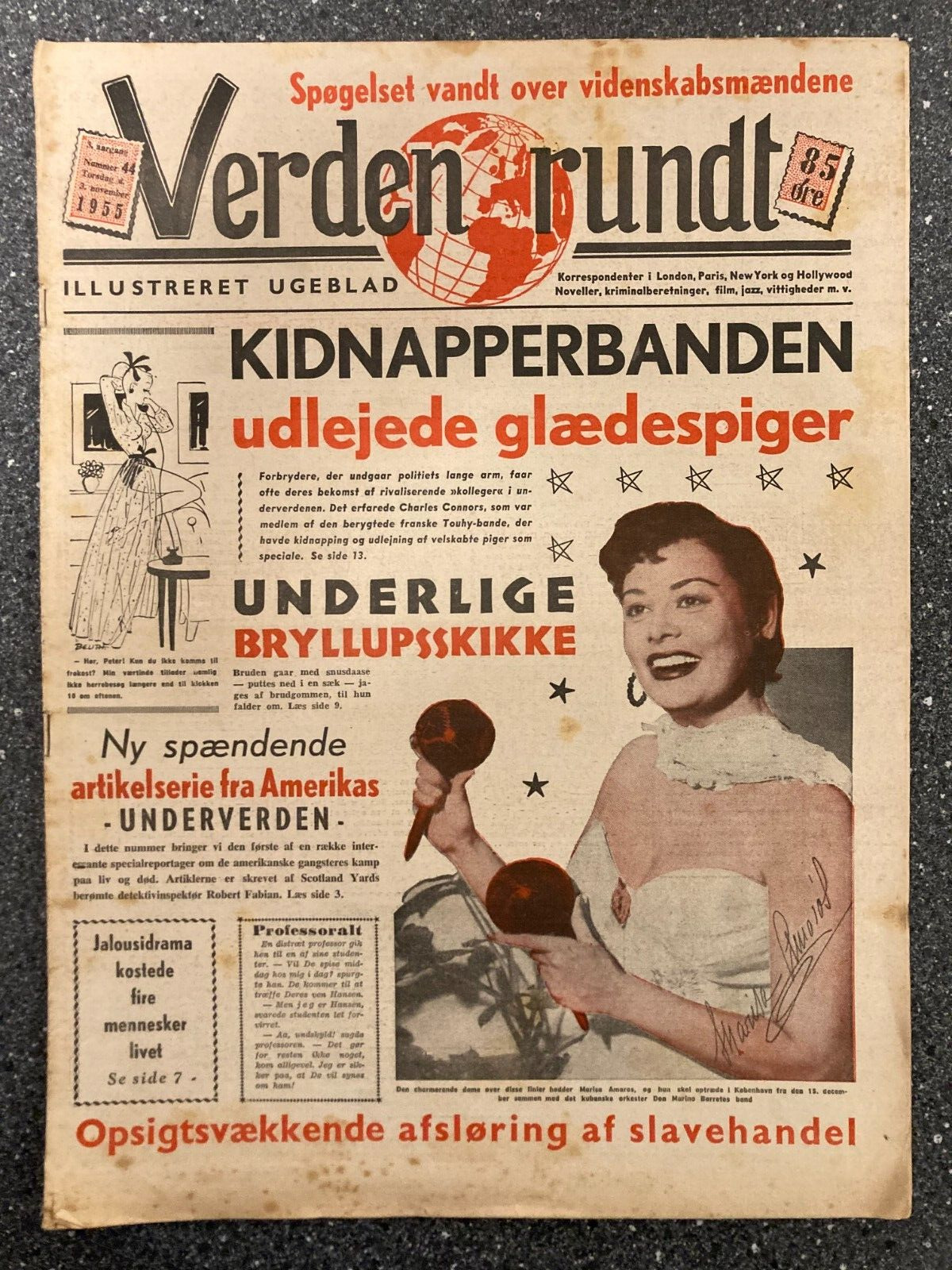 Marisa Amaros Don Marino Barretos Danish Magazine 1955 "Verden Rundt"