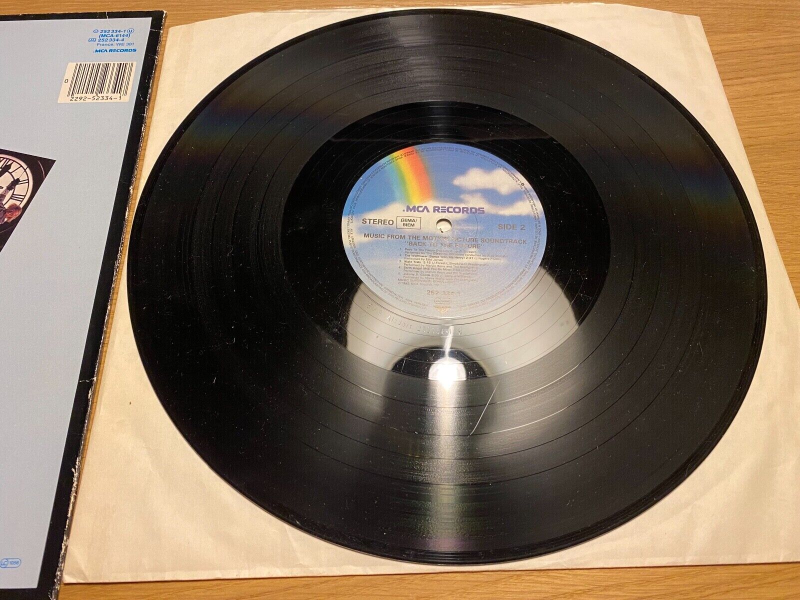 "BACK TO THE FUTURE" SOUNDTRACK 1985 10 TRACKS WEST GERMAN PRESS LP MCA RECORDS*