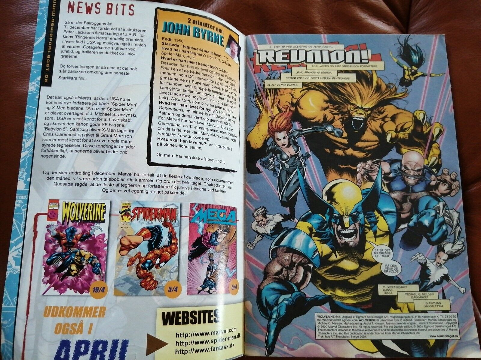 Danish comic magazineWolverine Marvel ComicsNo 2  2001