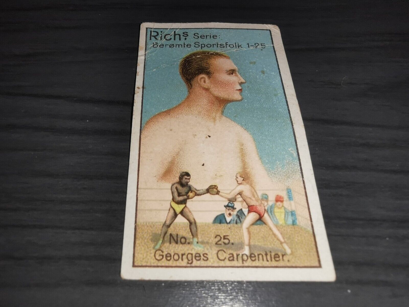 Georges Carpentier 1927 Richs Serie sportsfolk card Danish Version # 25