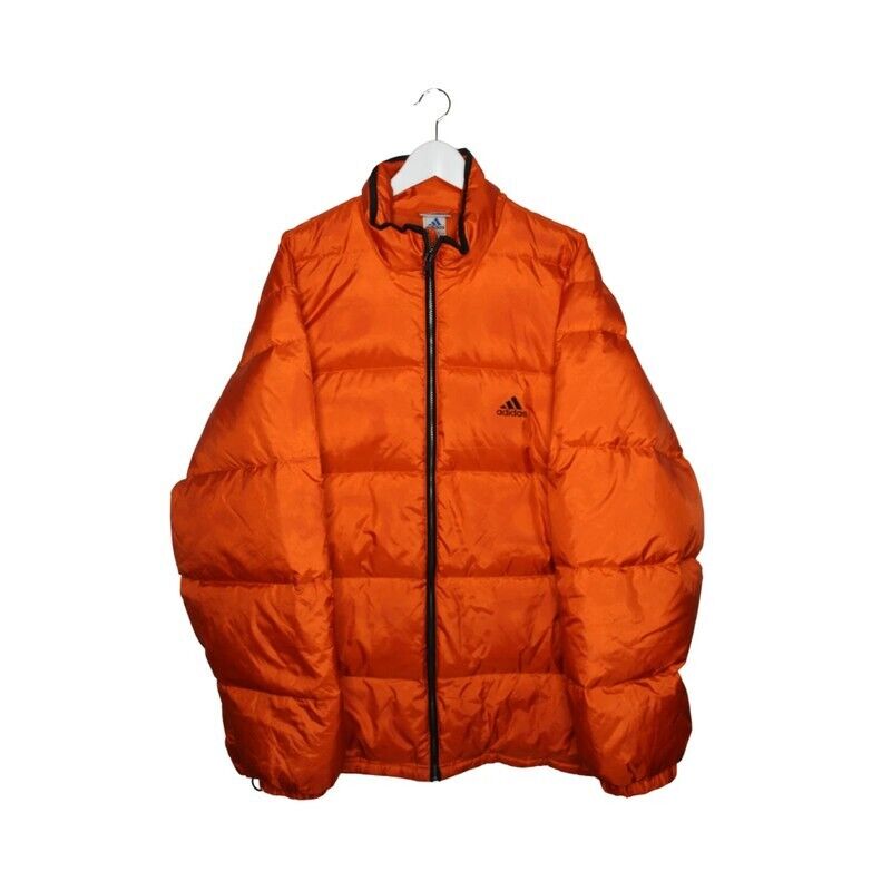 Vintage Adidas Orange Puffer Jacket Size XL