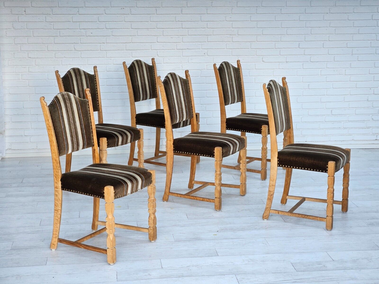 1970s set 6 pcs of Danish dinning chairs original good condition