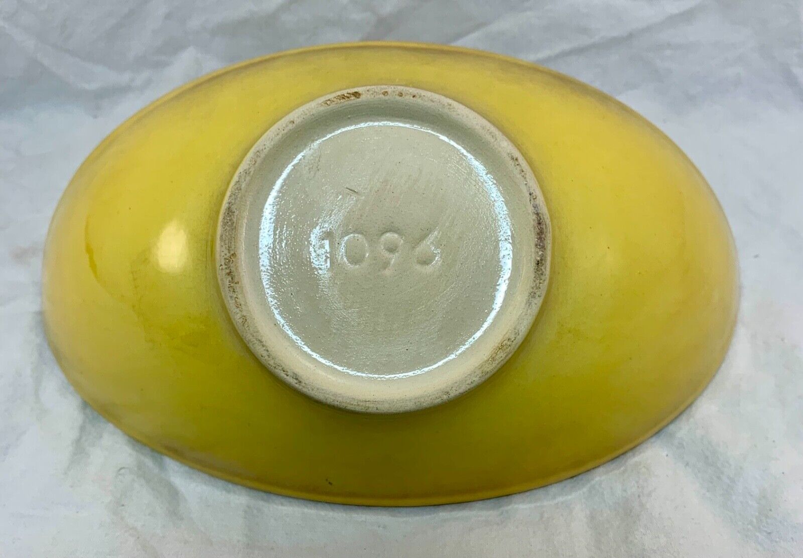 Vintage Dumler  Breiden yellow ceramic bowl 1096 East Germany