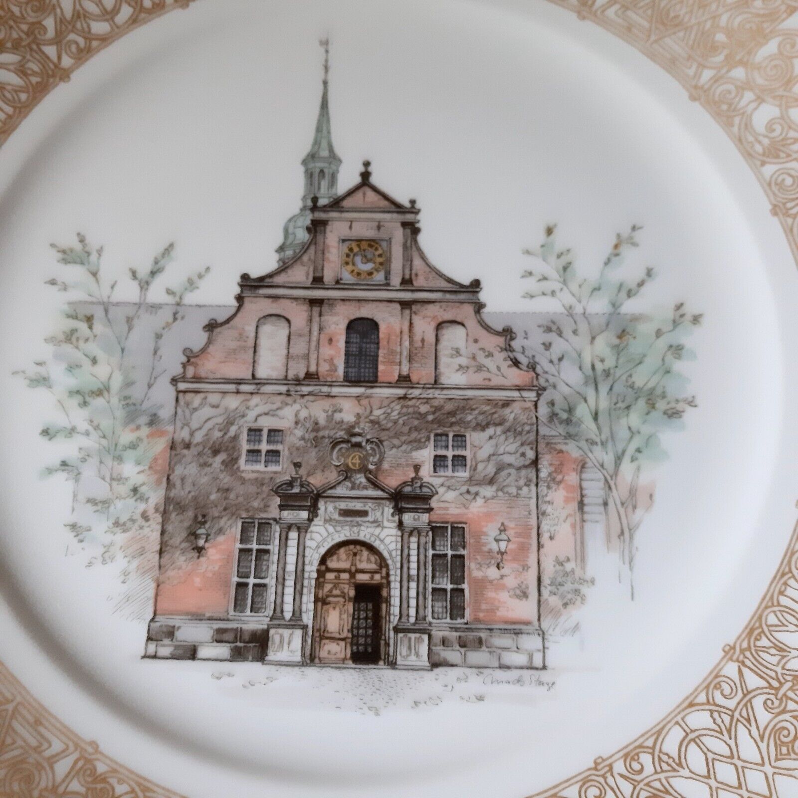 Portraits of Old Copenhagen Plate # 3 ROYAL COPENHAGEN The Naval Church