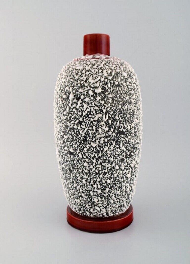 Paul Milet for Sevres France Large Art Deco lidded jar in glazed ceramics