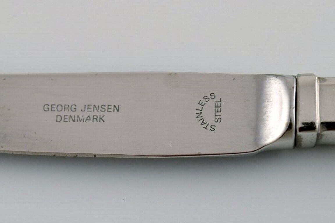 Gundorph Albertus for Georg Jensen 11 Mitra fruit knives in stainless steel