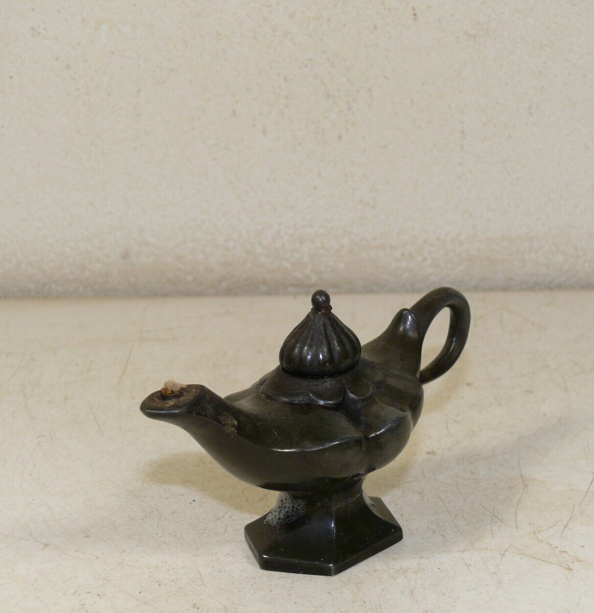 JUST ANDERSEN Denmark - small oil lamp in disko metal