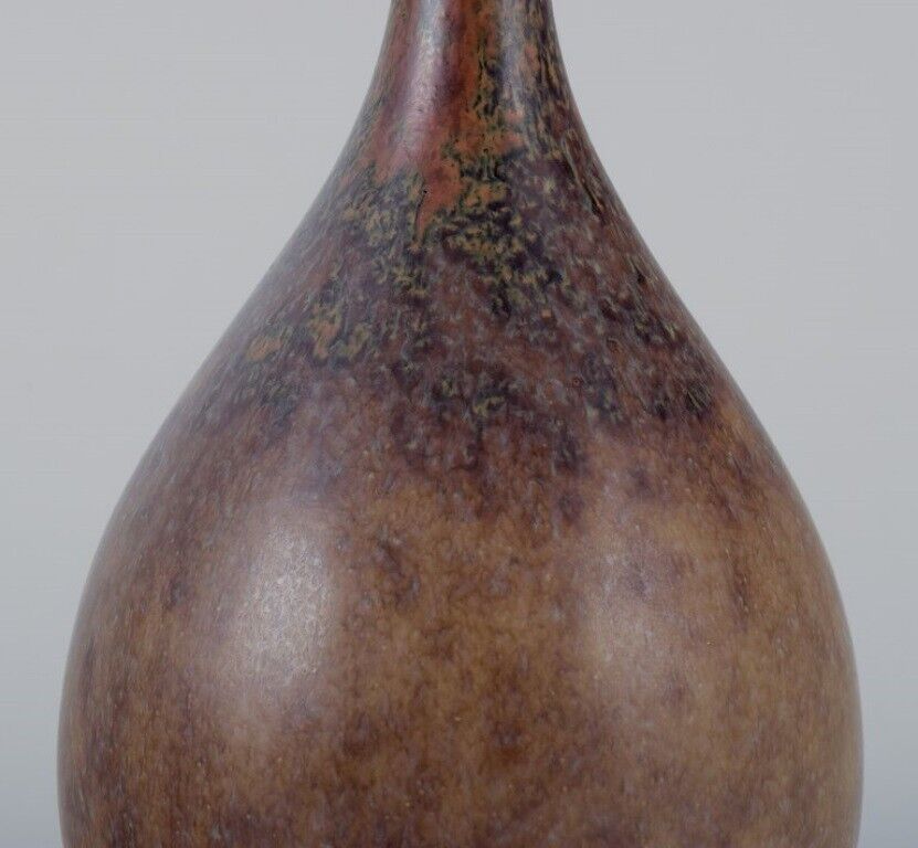 Carl Harry Stålhane for Rörstrand Small narrow-necked ceramic vase mid-20th C