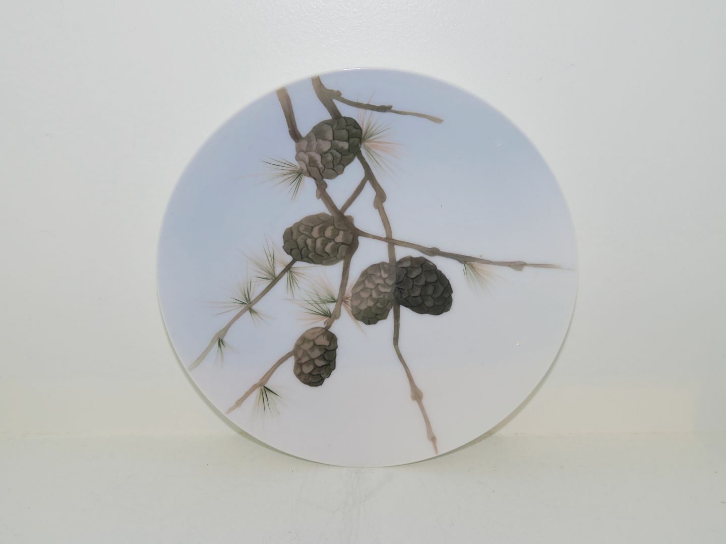 Royal Copenhagen Art Nouveau plate pine cones