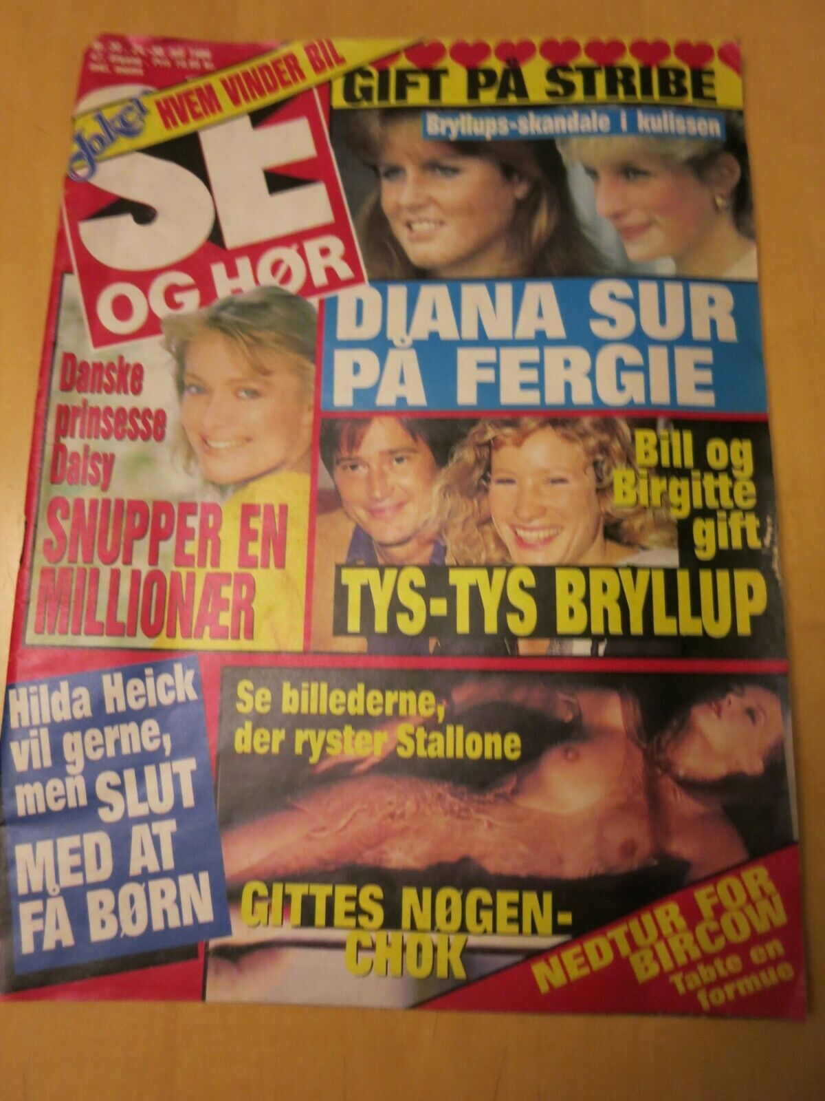 Danish Magazine 1986 JAMES B SIKKING Gitte Brigitte Nielsen FERGIE Q51