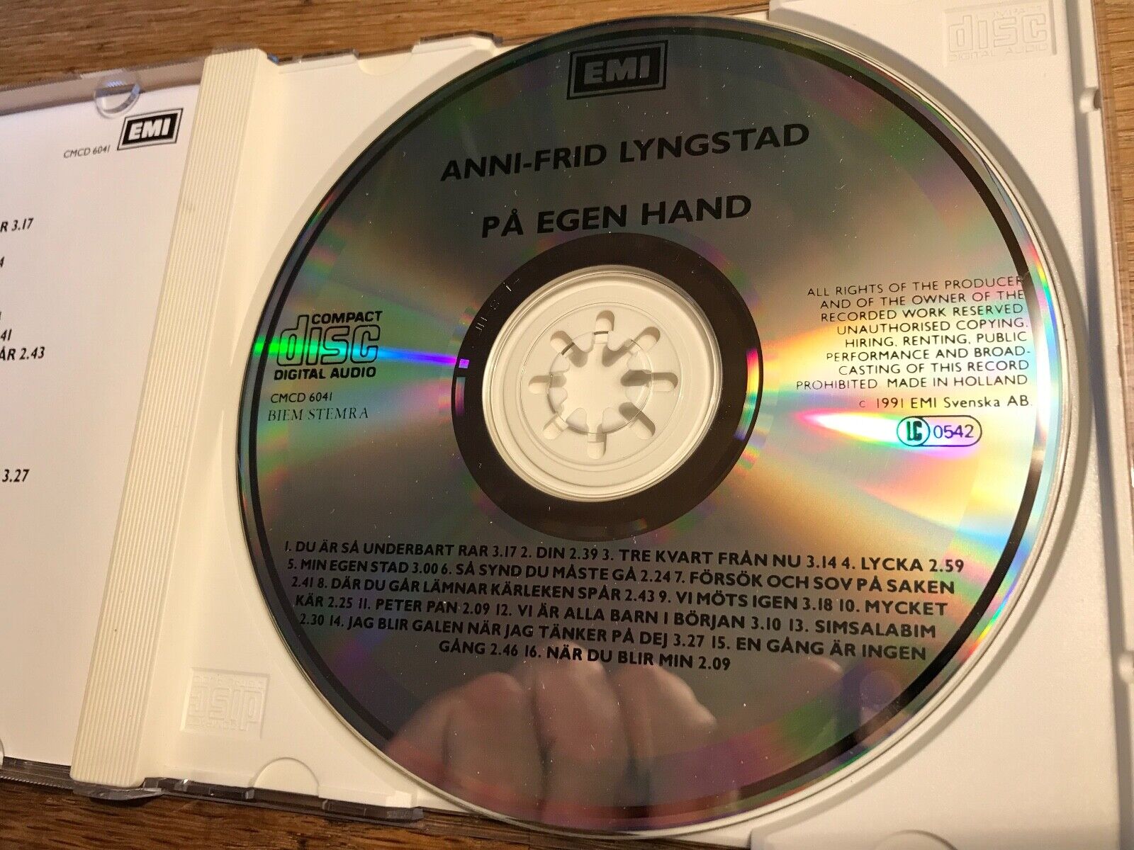 ANNI-FRID LYNGSTAD "PÅ EGEN HAND" 1991 16 TRACK EMI SVENSKA AB ABBA RELATED ANNI