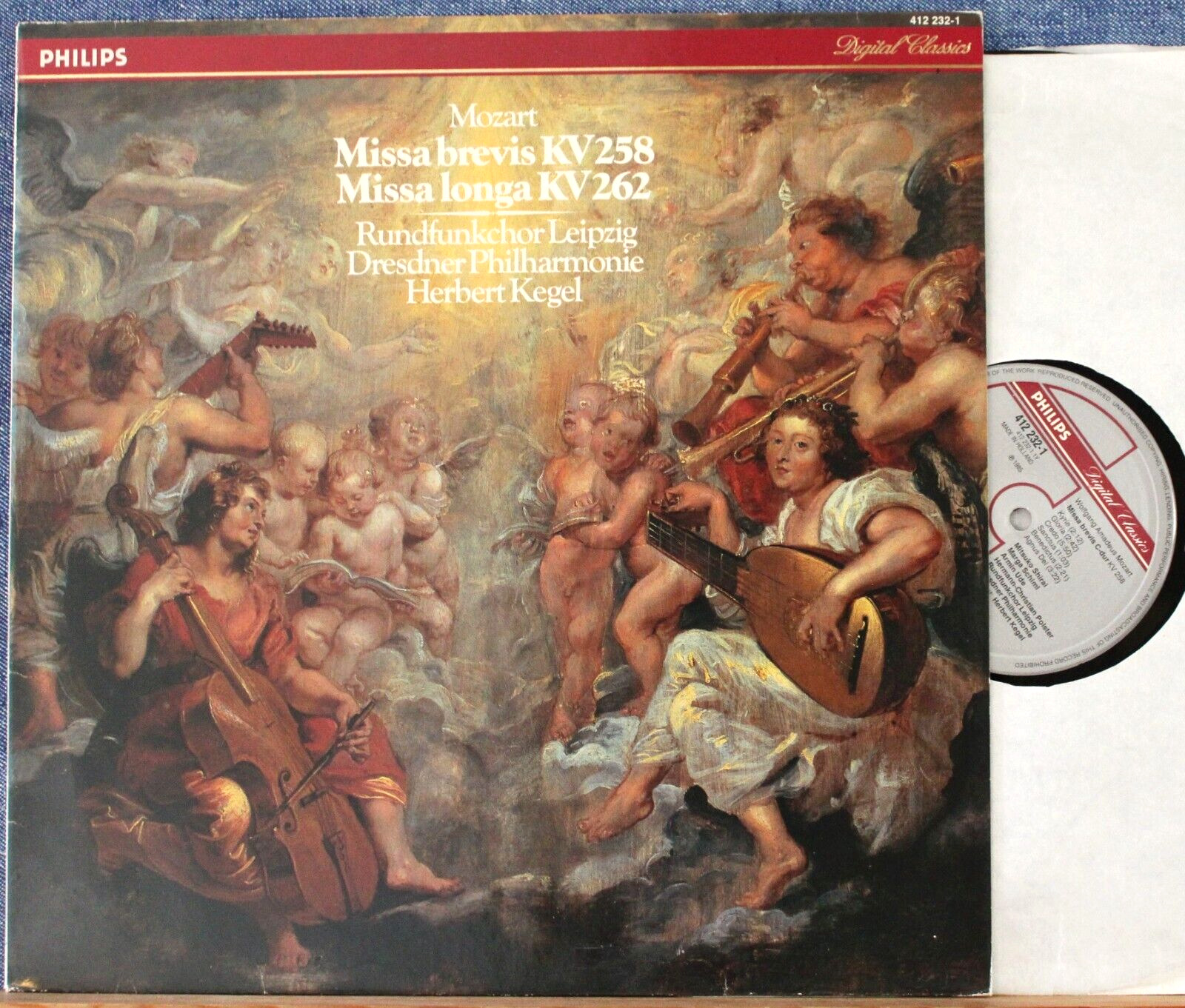 Kegel Mozart (Missa brevis; Missa longa) Philips 412 232 dig NM