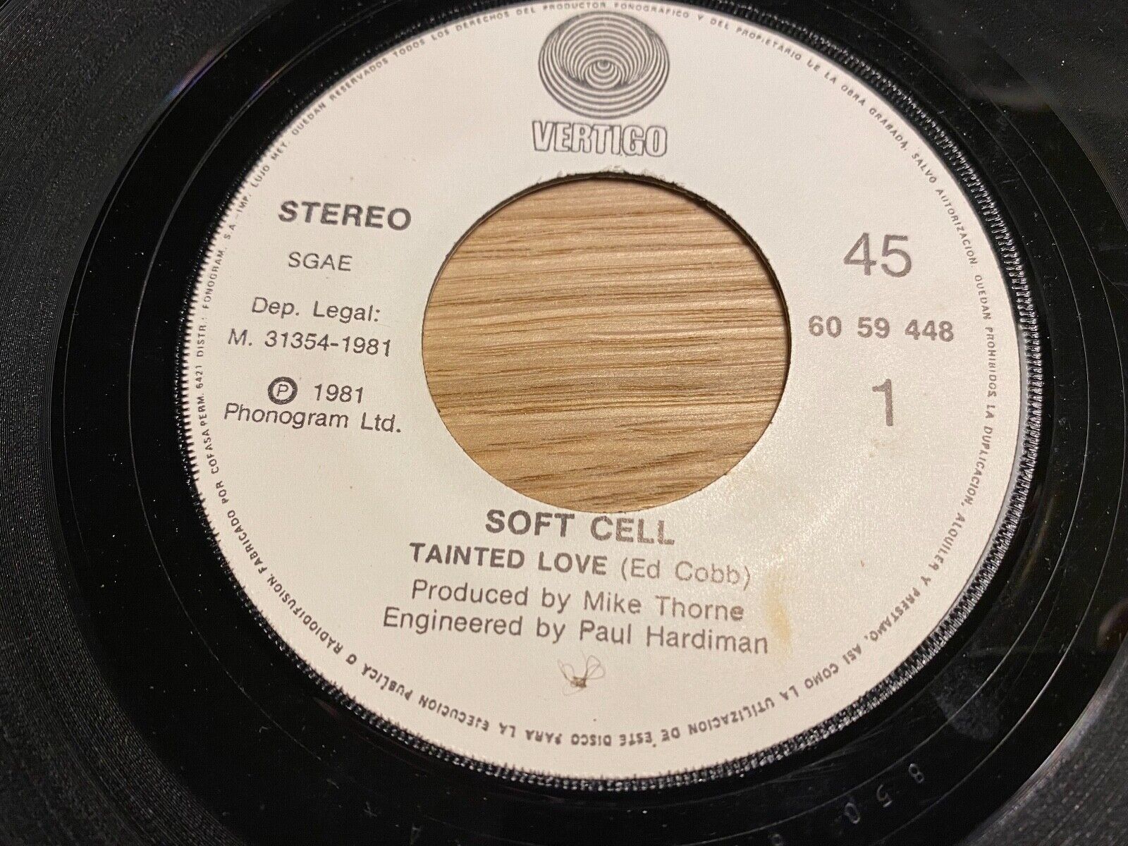 SOFT CELL"TAINTED LOVE / WHERE DID OUR LOVE GO"" 1981 SGAE VERTIGO RECORDS DISCO