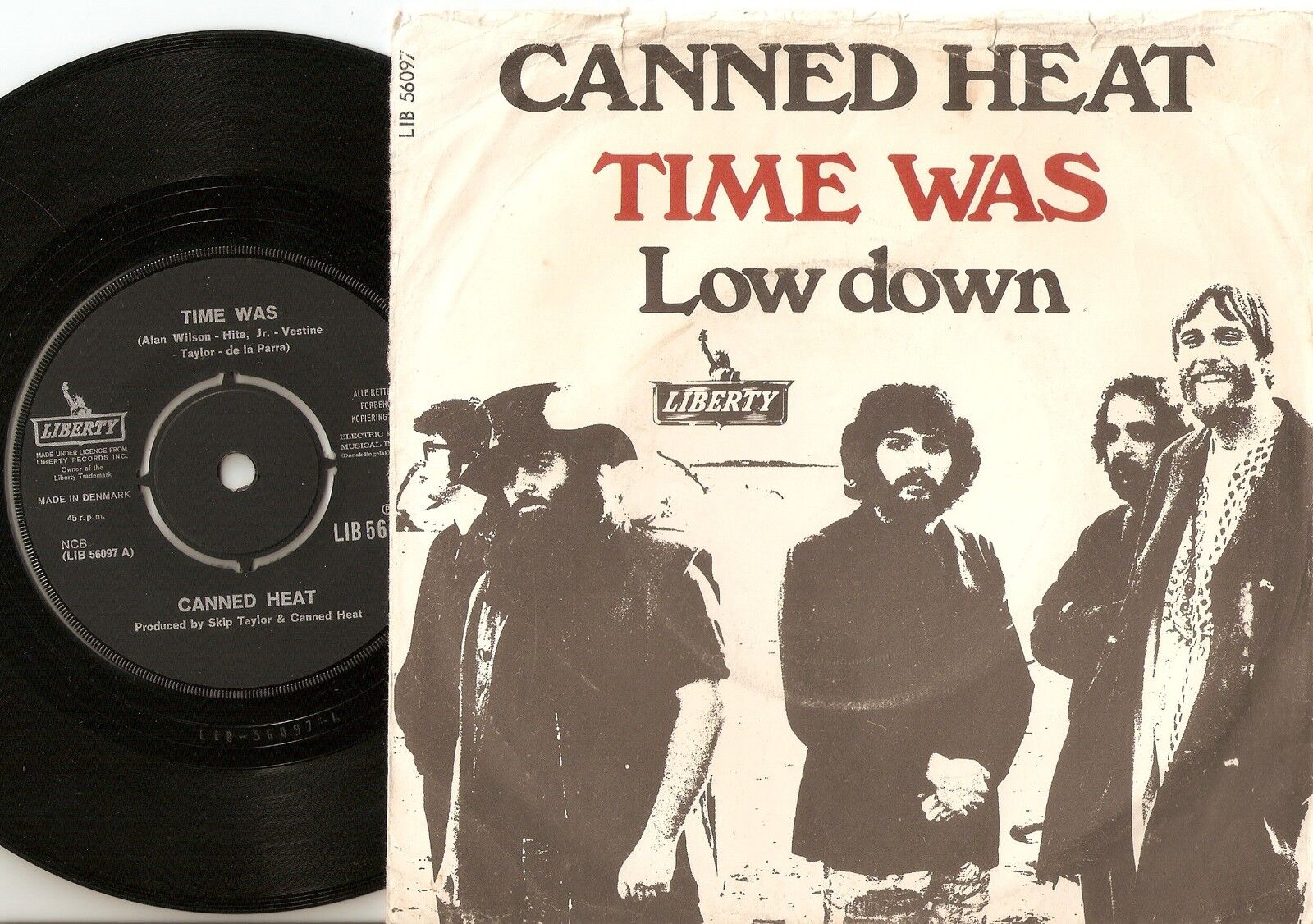 CANNED HEAT TIME WAS  LOW DOWN DANISH 45+PS 1969 FREAKBEAT PSYCH PROG ROCK