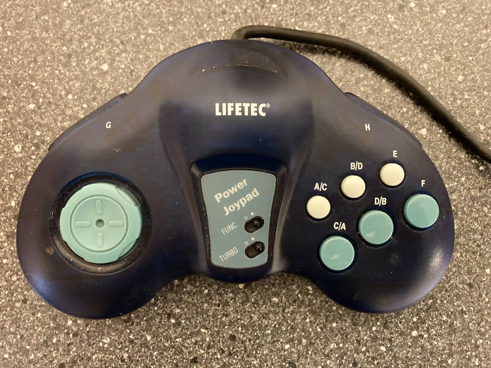 Lifetec Power Joypad LT 9371 Retro Gaming Controller - Turbo Function Vintage