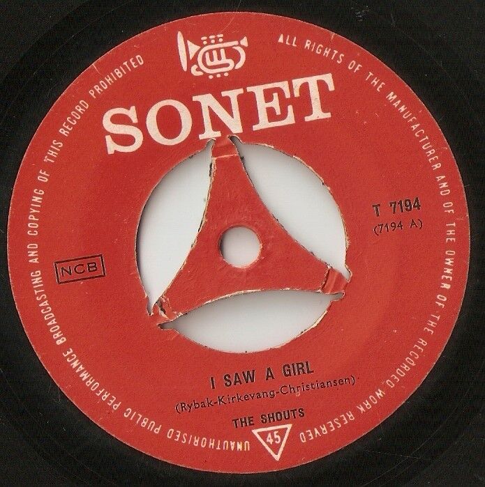 THE SHOUTS I SAW A GIRL  PLEASE DON`T DO DANISH 45 7" 1965 MOD FREAKBEAT   HEAR