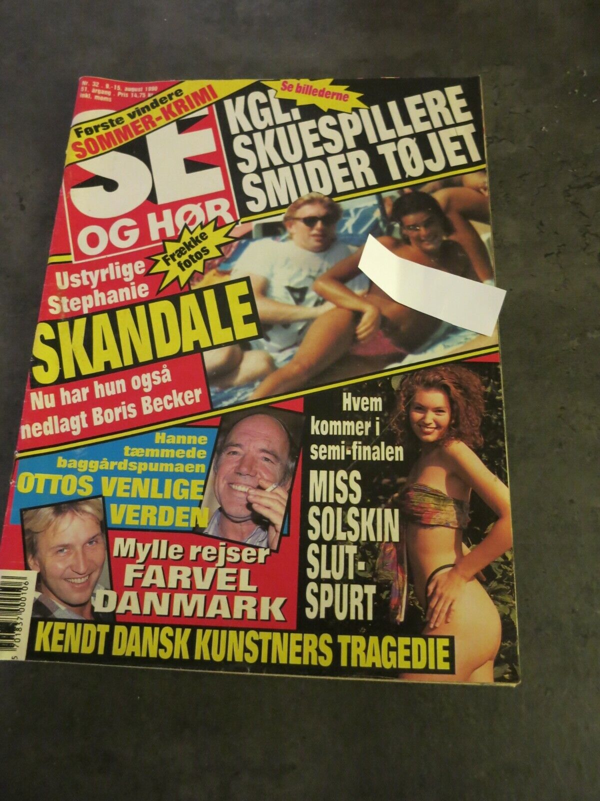 Danish Mag 1990 STEPHANIE Boris Becker VALERIE HARPER Nicolette Sheridan Q44