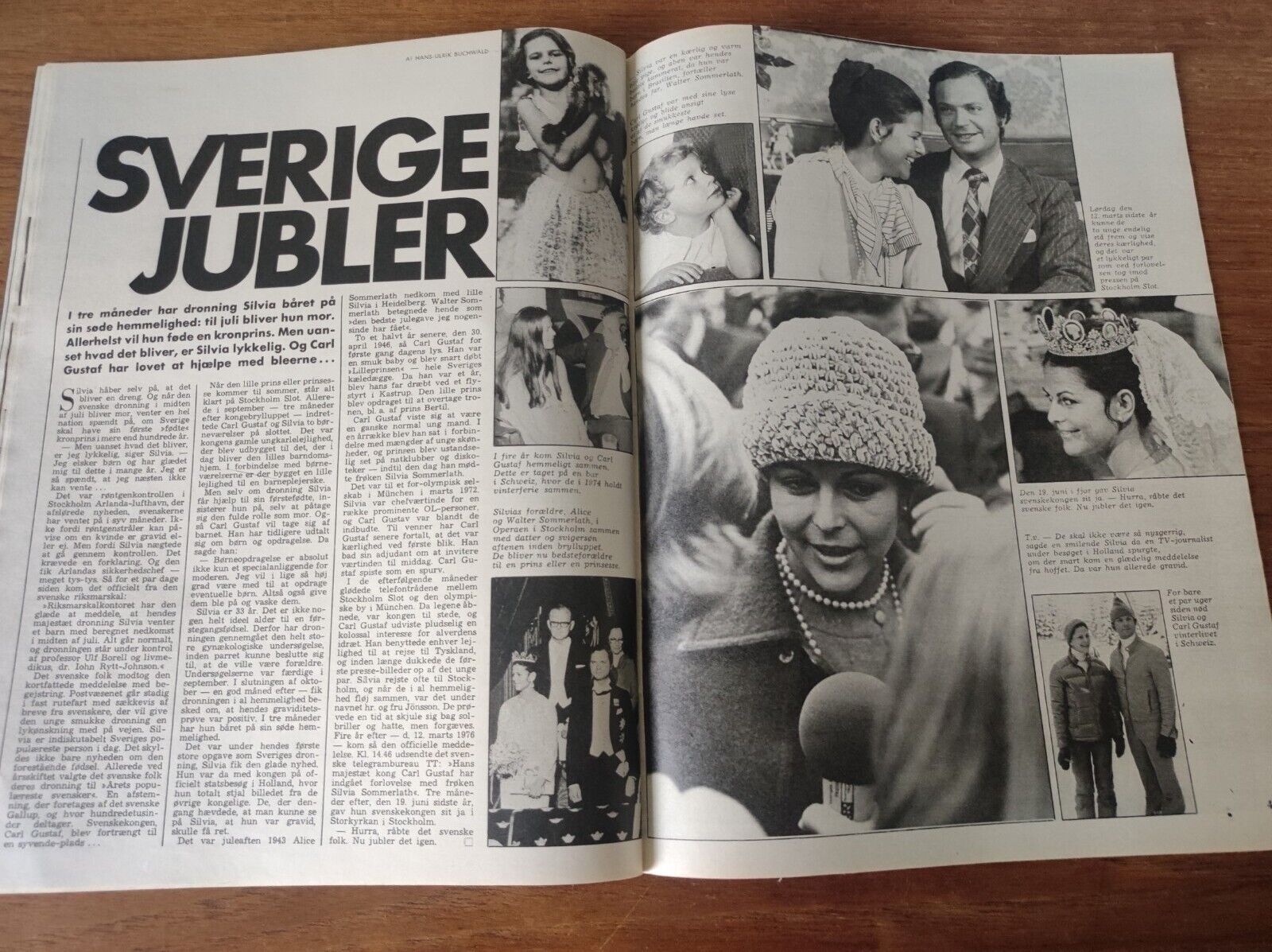 QUEEN SILVIA Upstairs Downstairs 1977 Danish Magazine BB133