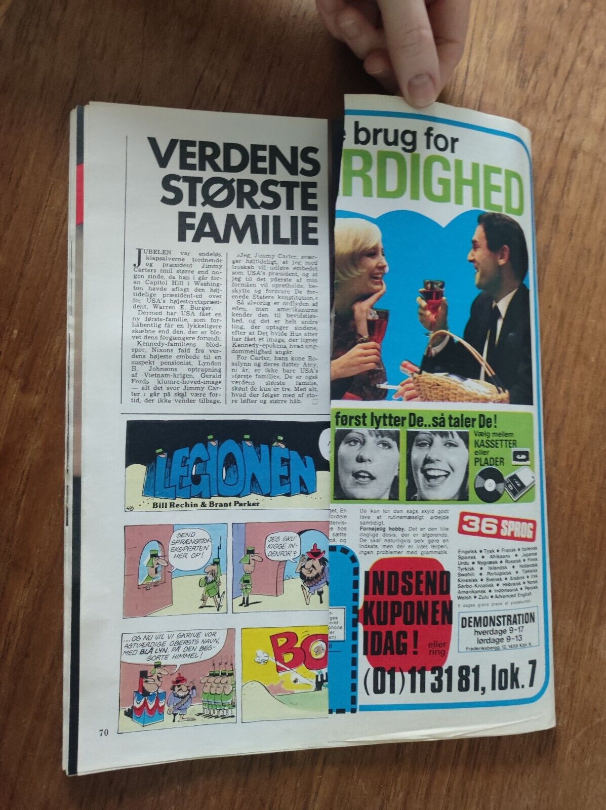 QUEEN SILVIA Upstairs Downstairs 1977 Danish Magazine BB133