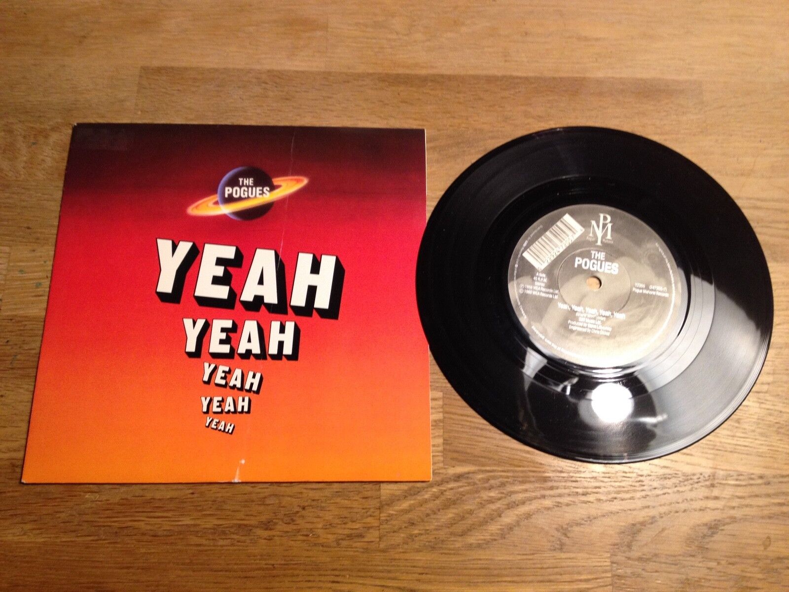 THE POGUES  "YEAH  YEAH YEAH YEAH YEAH/THE LIMERICK RAKE" 1988 UK WEA RECORD